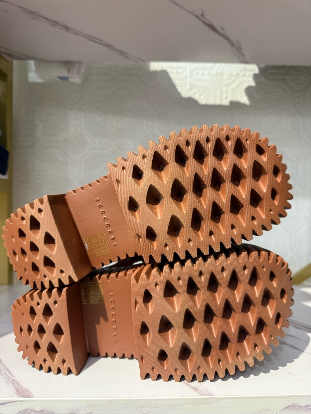 4ccccees -Plia Wave Women’s Tan Platform Clogs - Picture 6 of 7